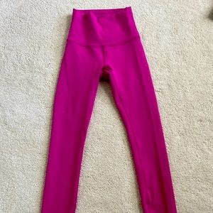Lululemon Wunder Train High Rise Size 0 Fuchsia Pink